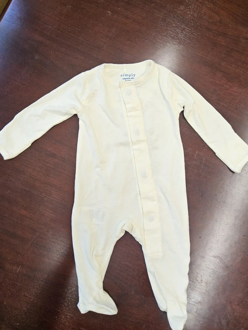 Magnetic Me Simply Baby Cream Footed One-Piece